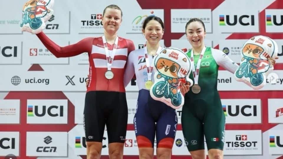 Mexicana Yareli Acevedo hace historia: medalla de bronce en Copa del Mundo de Ciclismo en Hong Kong