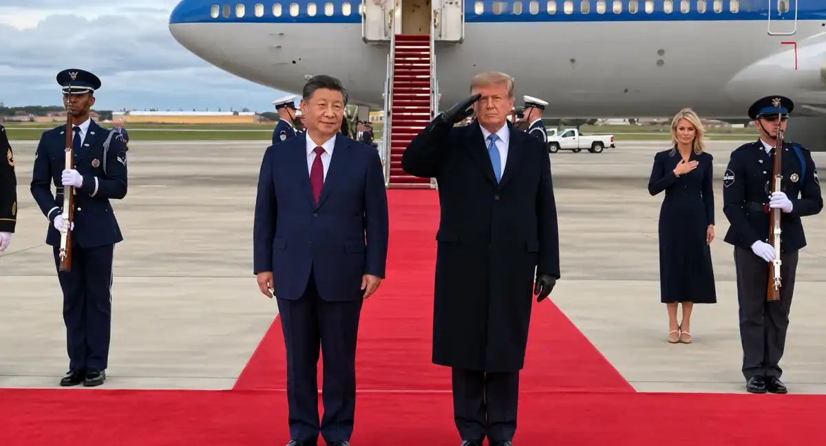 Trump recibe a Xi Jinping con una excepcional bienvenida en Washington antes de una cumbre clave