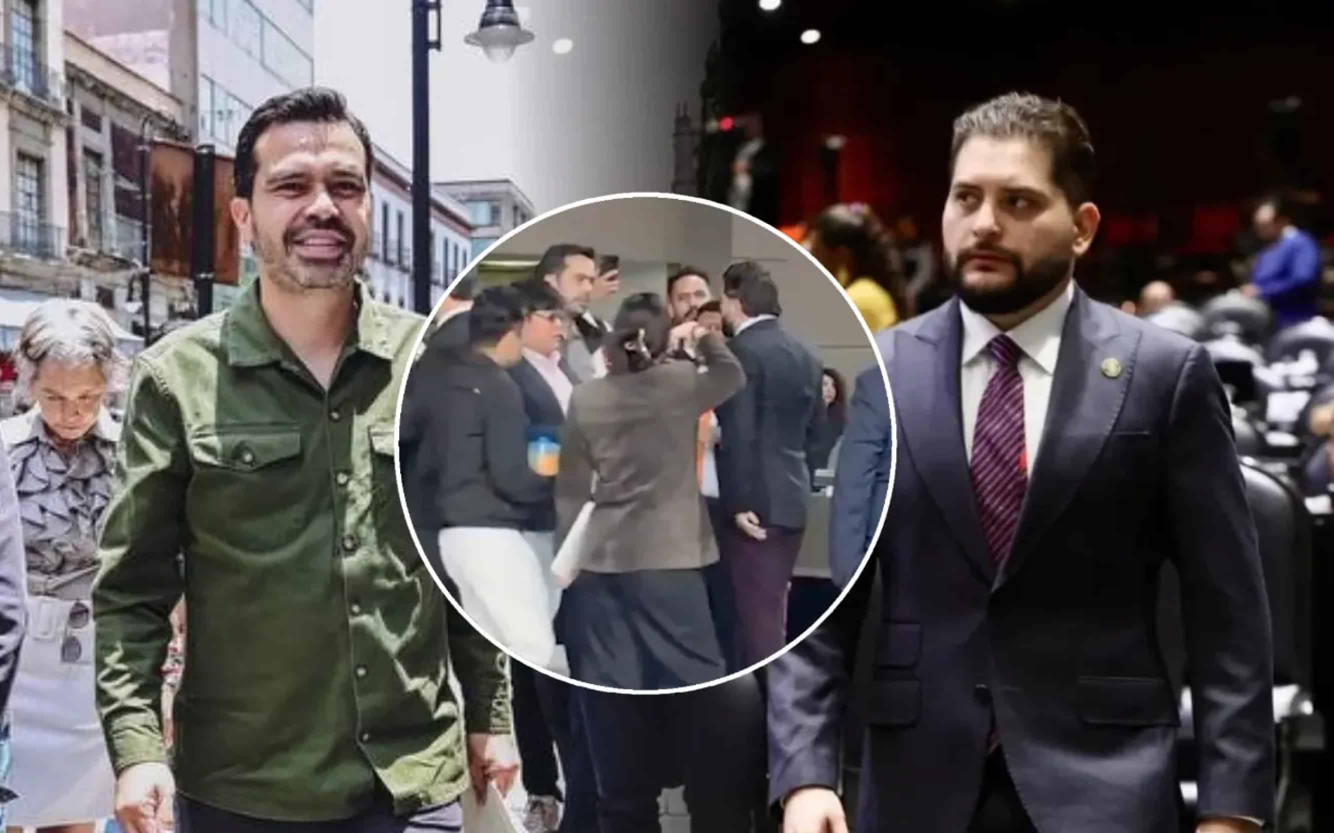 Agua sucia y gritos en San Lázaro: el pleito Máynez-Mancilla que calienta la Cámara de Diputados